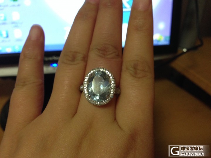 转米莱家二手海蓝宝 9.1 克拉豪镶戒指 - 个人闲