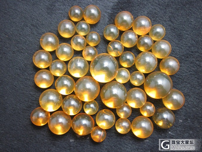 出批多米金绿珀裸珠,13—25mm,156克.基本净水级别.