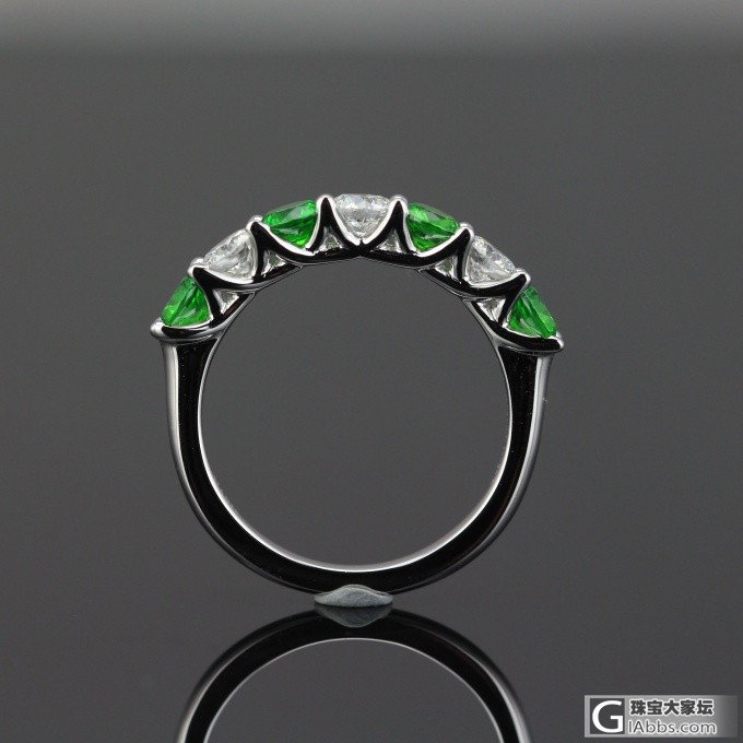 【悠然亭珠宝】翠榴石排戒定制欣赏